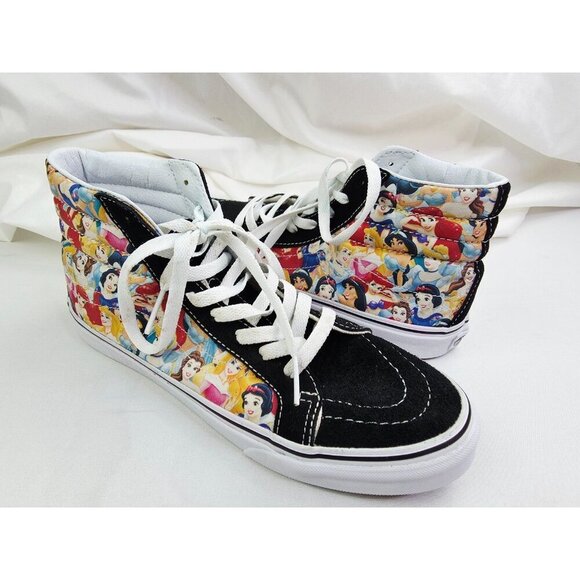 Vans Disney Princesses Size 9.5 Womens Or 8 Mens Hi Lace Black Fashion Sneakers - Picture 10 of 10